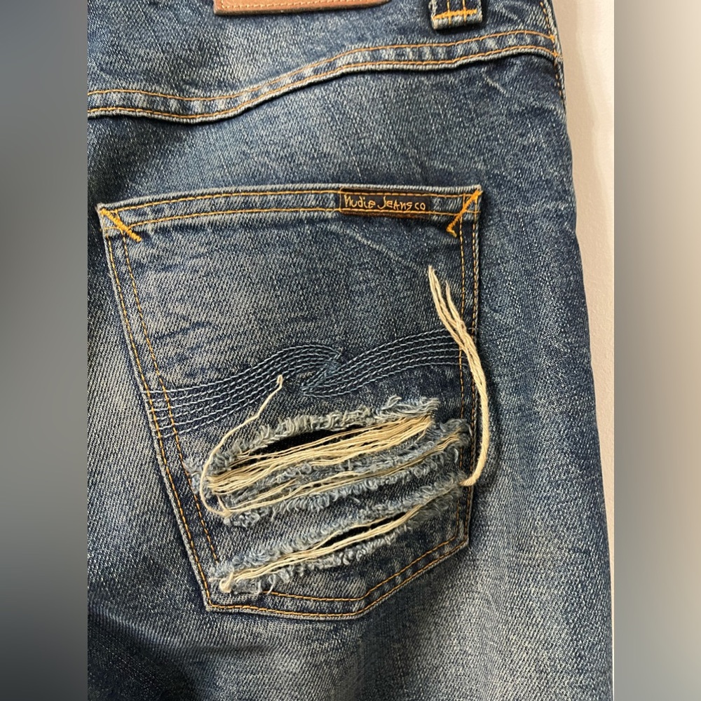 Nudie Jeans Co. Frayed Open-Cut High-Waist Women Jeans Size 30/34 - Picture 8 of 13